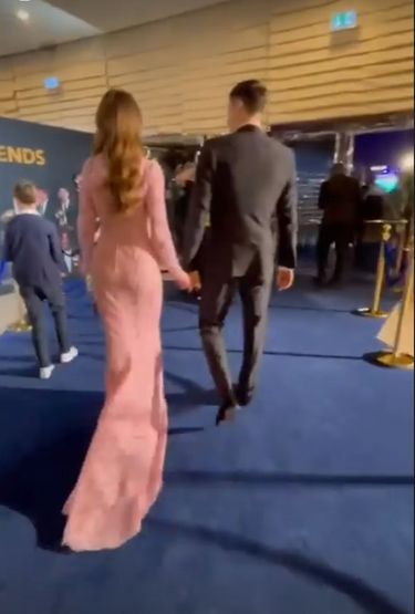 Robert Lewandowski, Anna Lewandowska - gala Globe Soccer Awards