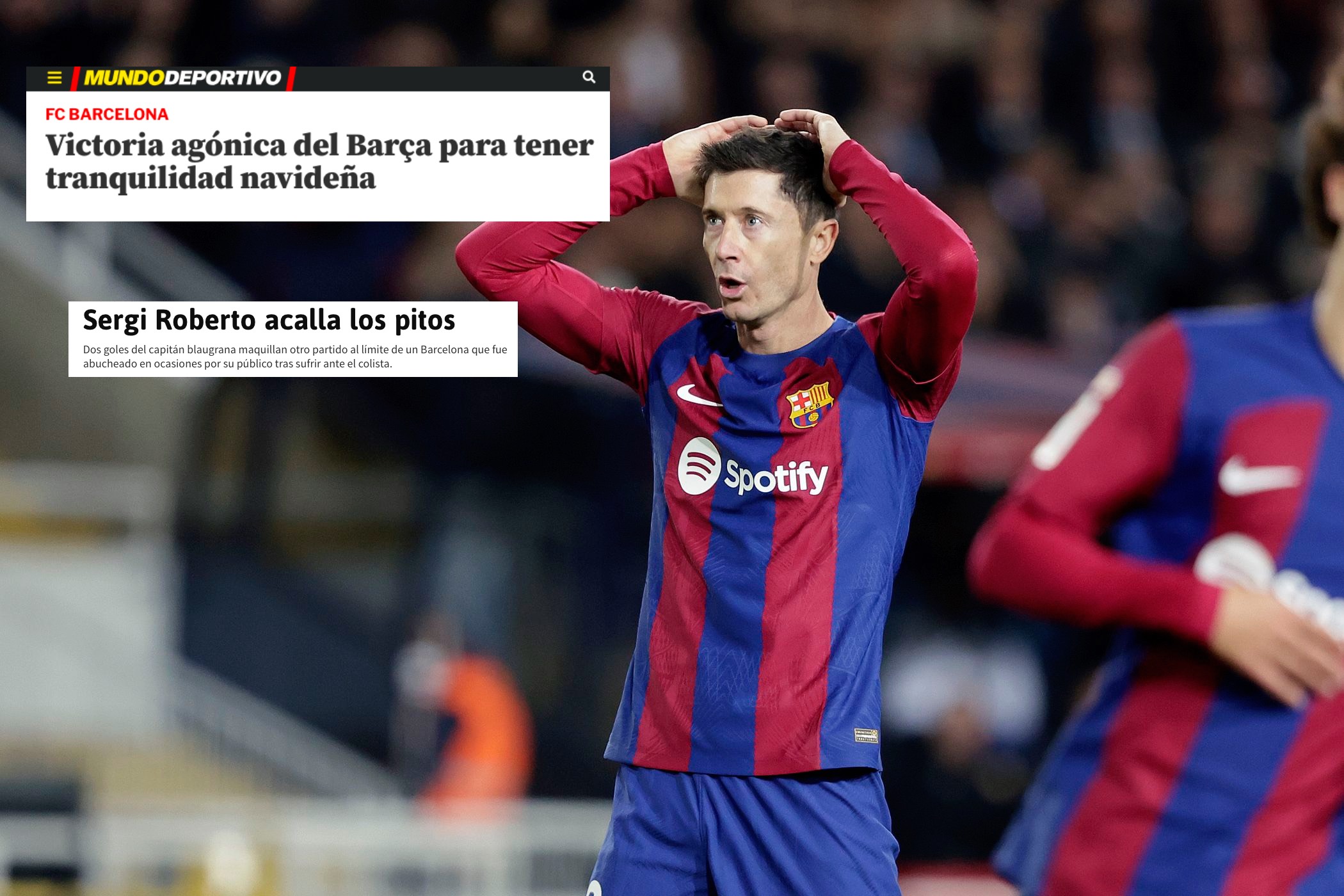 «Dolor y aburrimiento reales».  Los medios españoles escribieron sobre el partido del Barcelona.