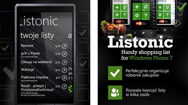 Listonic – polska aplikacja dla WP7 1
