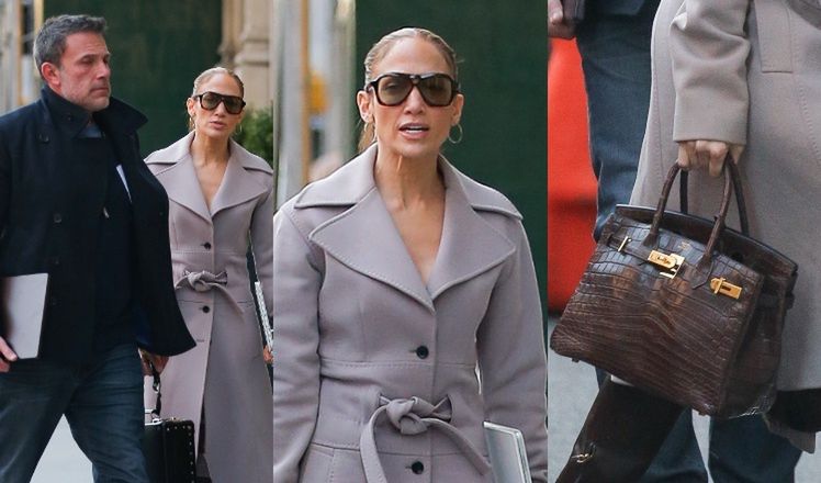 POSĘPNA Jennifer Lopez spaceruje w towarzystwie Bena Afflecka, dzierżąc w dłoni torbę z krokodyla za PONAD 200 tys. zł (ZDJĘCIA)