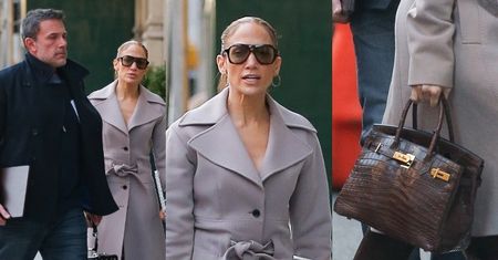 POSĘPNA Jennifer Lopez spaceruje w towarzystwie Bena Afflecka, dzierżąc w dłoni torbę z krokodyla za PONAD 200 tys. zł (ZDJĘCIA)