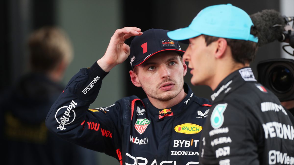 Getty Images / Peter Fox / Na zdjęciu: Max Verstappen, po prawej George Russell