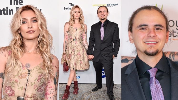 Paris Jackson wdzięczy się z bratem na ściance