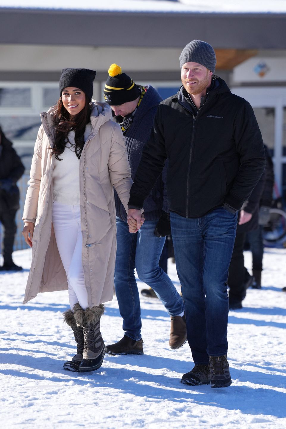 Książę Harry i Meghan Markle na stoku narciarskim