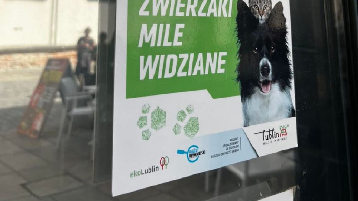 Miejsce przyjazne zwierzętom - nalepka