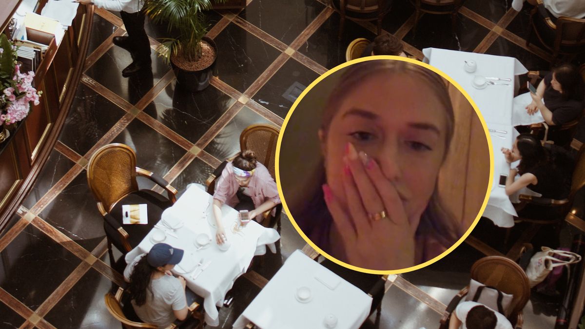 Gdy obsługa zwróciła jej uwagę, zrobiło jej się wstyd