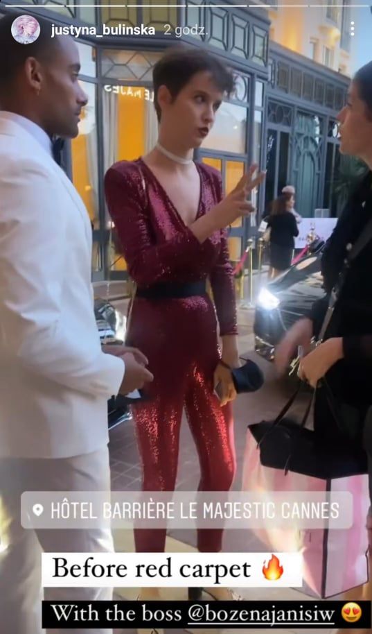 Dominic D'Angelica w Cannes pozuje z Clarą de Pin