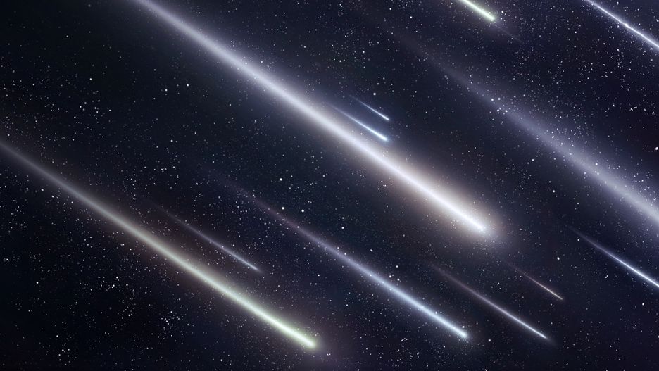 Wizualizacja deszczu meteorów.