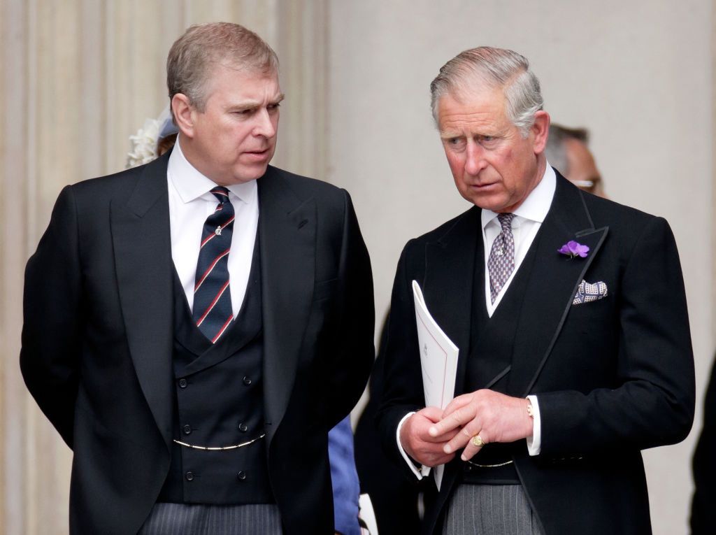 Prince Andrew with King Charles III