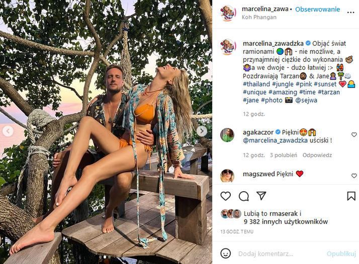 Marcelina Zawadzka na wakacjach z ukochanym