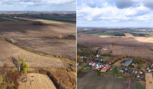 Tak wygląda działka pod CPK, o której mówią wszyscy. Nagranie z Zabłotni