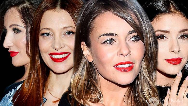 Gwiazdy z czerwoną szminką na ustach