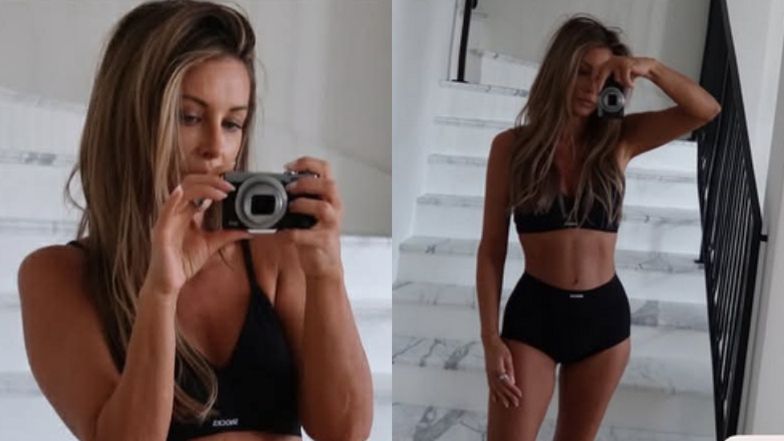 Małgorzata Rozenek W BIELIŹNIE strzela sobie fotki w lustrze