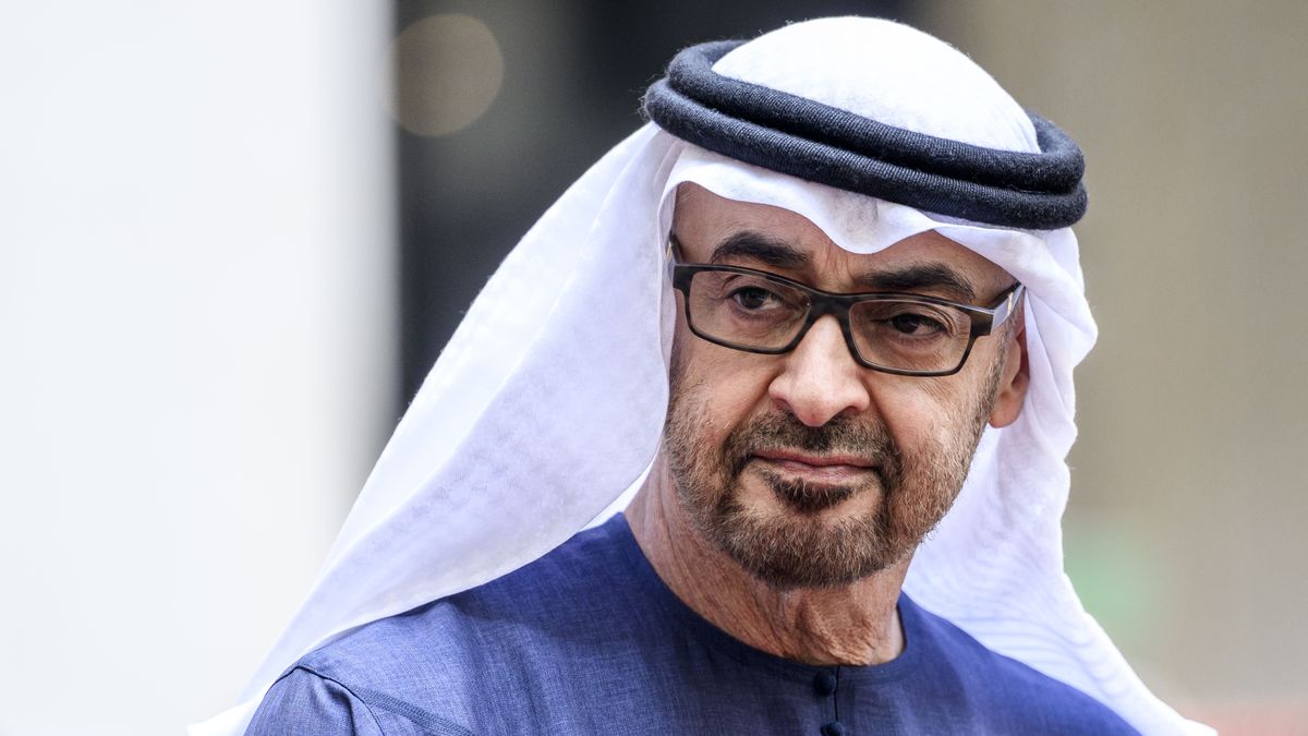 ROME, ITALY - FEBRUARY 24: United Arab Emirates President, Sheikh Mohamed bin Zayed Al Nahyan meets Italian Prime Minister (not in picture) before their meeting at Palazzo Chigi on February 24, 2025 in Rome, Italy. (Photo by Antonio Masiello/Getty Images)