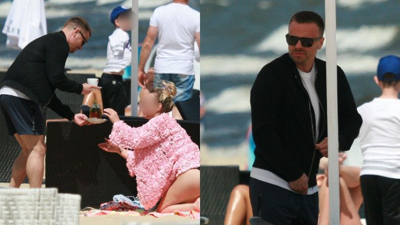Marcin Hakiel wypoczywa na plaży w Sopocie z ukochaną