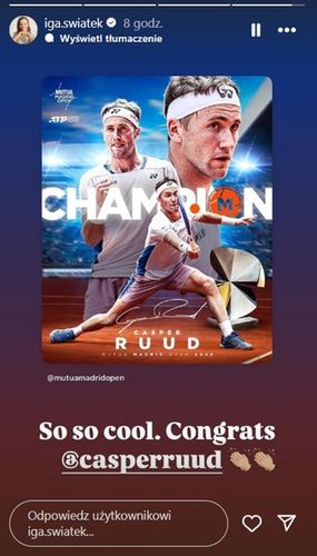 Fot. instagram.com/stories/iga.swiatek/