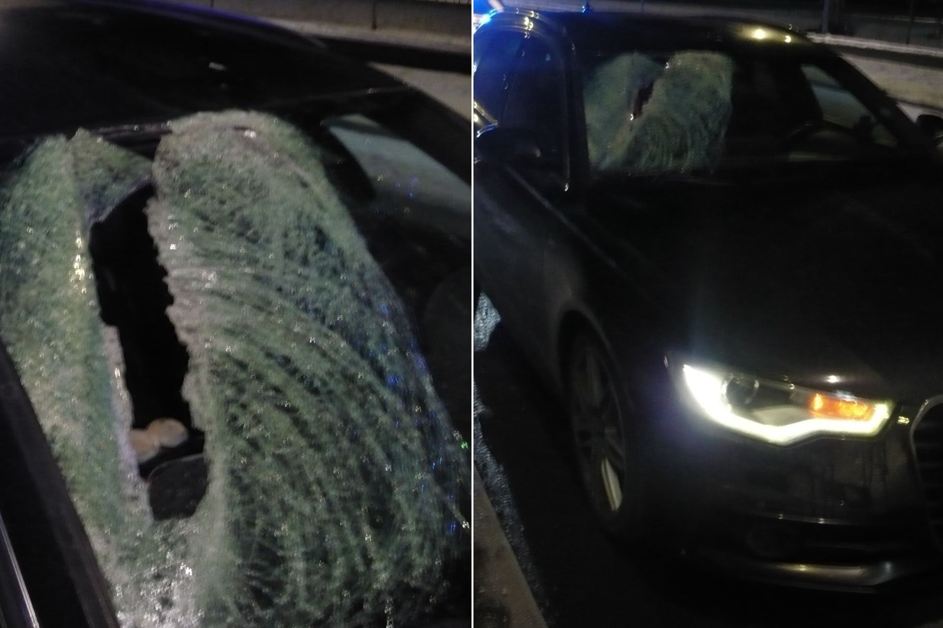 Bryła lodu spadła z tira i raniła kobietę. Policja szuka kierowcy