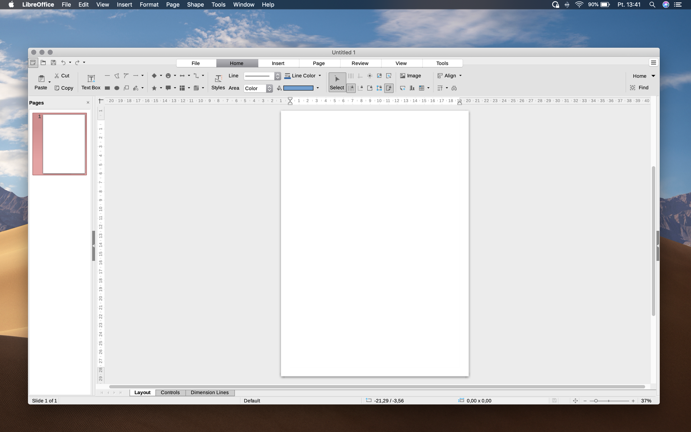 interfejs tabbed w Draw na macOS