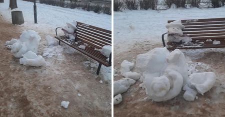 Rodzina bałwanków zniszczona. Mieszkańcy Warszawy rozżaleni