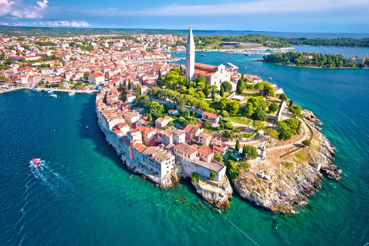 Rovinj z lotu ptaka