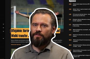 Krzysztof Stanowski na tle strony głównej Weszło