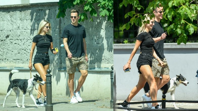 Arkadiusz Milik i Agata Sieramska