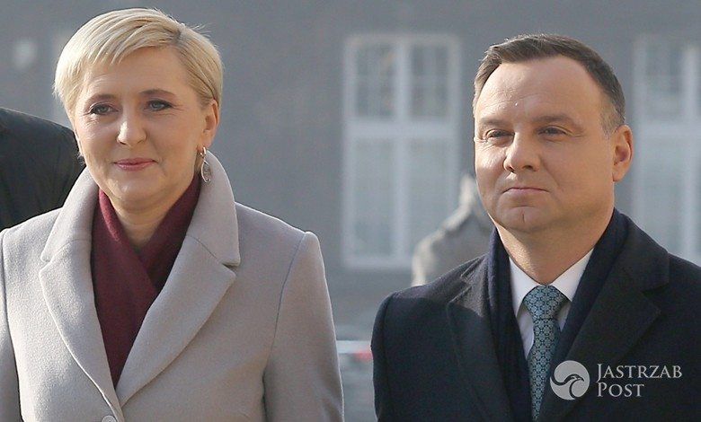 Agata Duda i Andrzej Duda na uroczystościach w Krakowie
