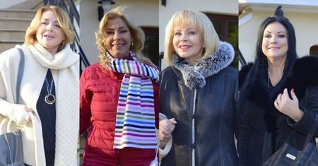 Gwiazdy podczas akcji ,,Zima mroźna nam niegroźna": Małgorzata Potocka, Izabela Trojanowska, Alicja Węgorzewska
