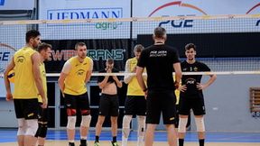Plusliga: Trening zawodników PGE Skry Bełchatów przed ważnym okresem sezonu (galeria)