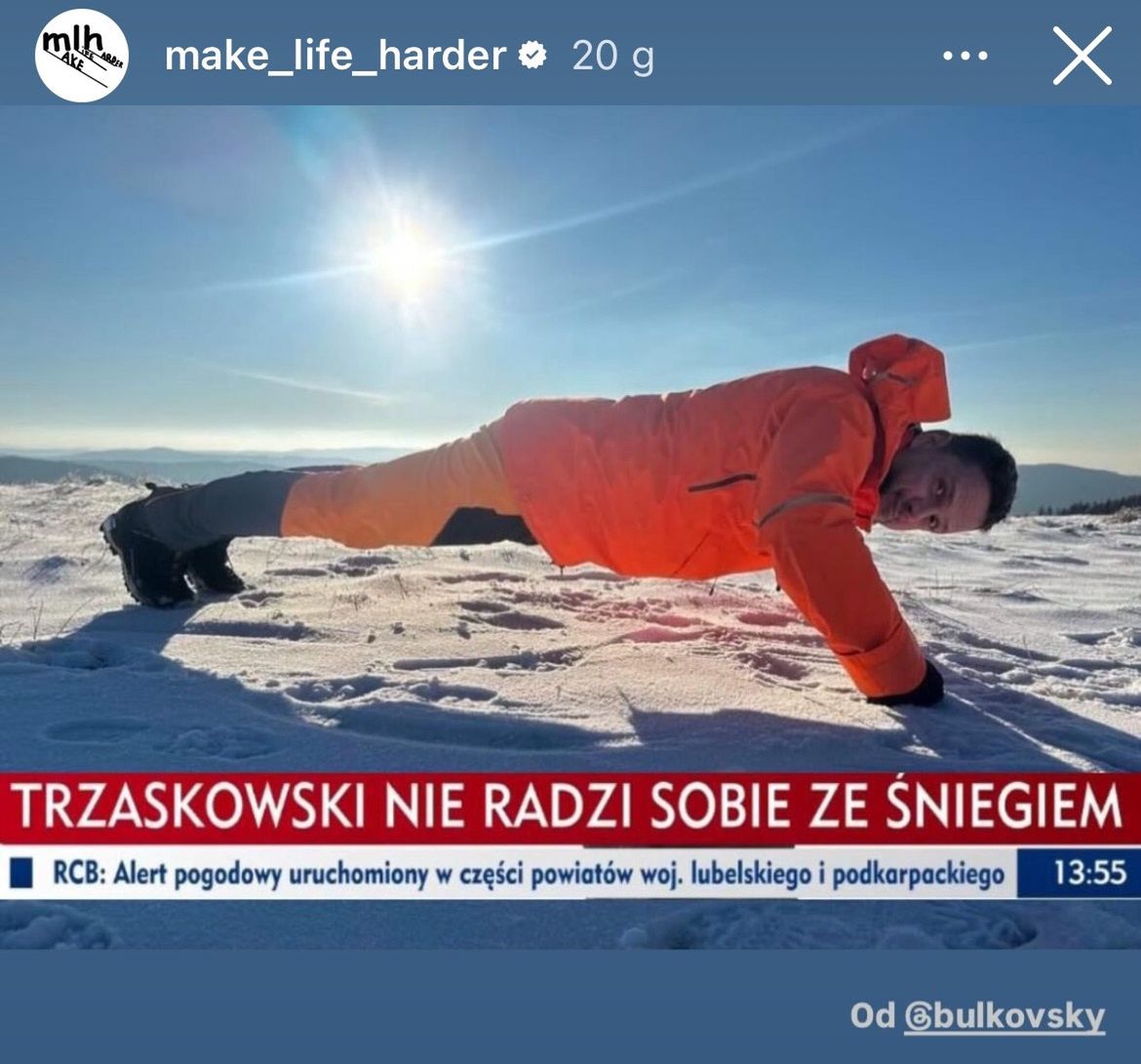 Mem z Rafałem Trzaskowskim