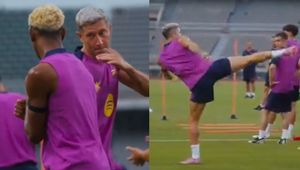 "Bójka" Lewandowskiego i Yamala. Barcelona opublikowała nagranie
