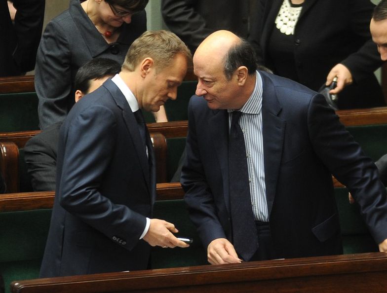 Na zdjęciu premier Donald Tusk i minister finansów Jacek Rostowski