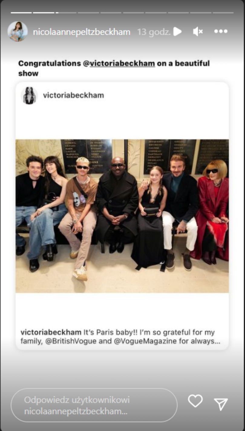 Nicola Peltz gratuluje Victorii Beckham