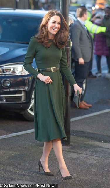Księżna Kate w zielonej sukience Beulah London