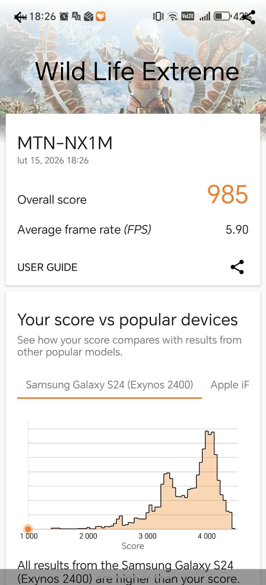 Honor Magic 8 Lite 3D Mark