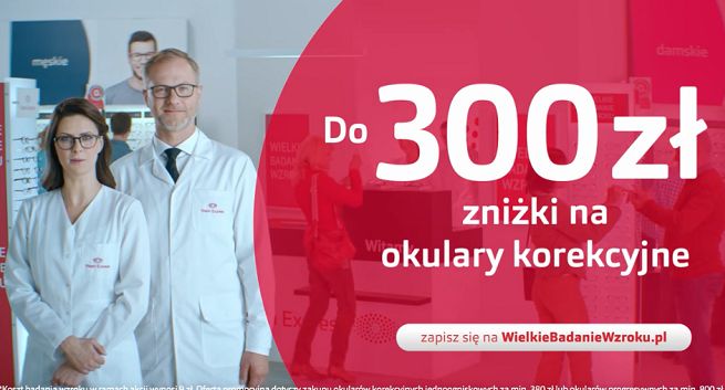 Vision Express promuje „wielkie badanie wzroku” (wideo)