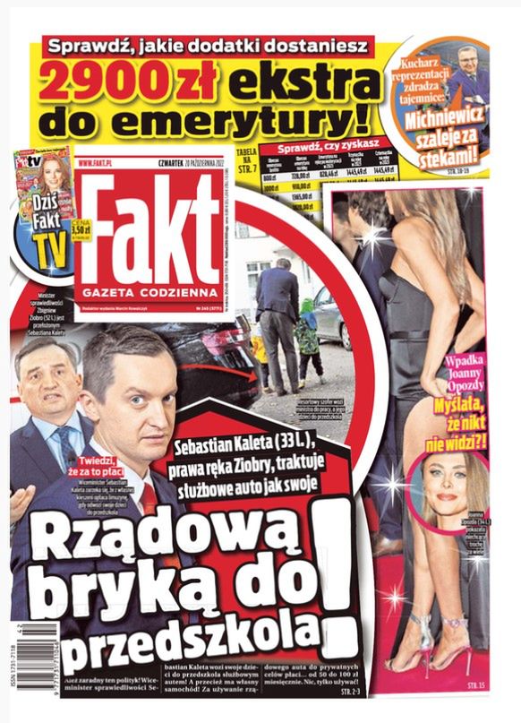 Joanna Opozda na okładce Faktu