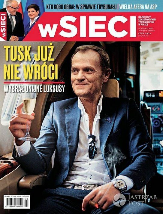 Okładka tygodnika wSieci z Donaldem Tuskiem