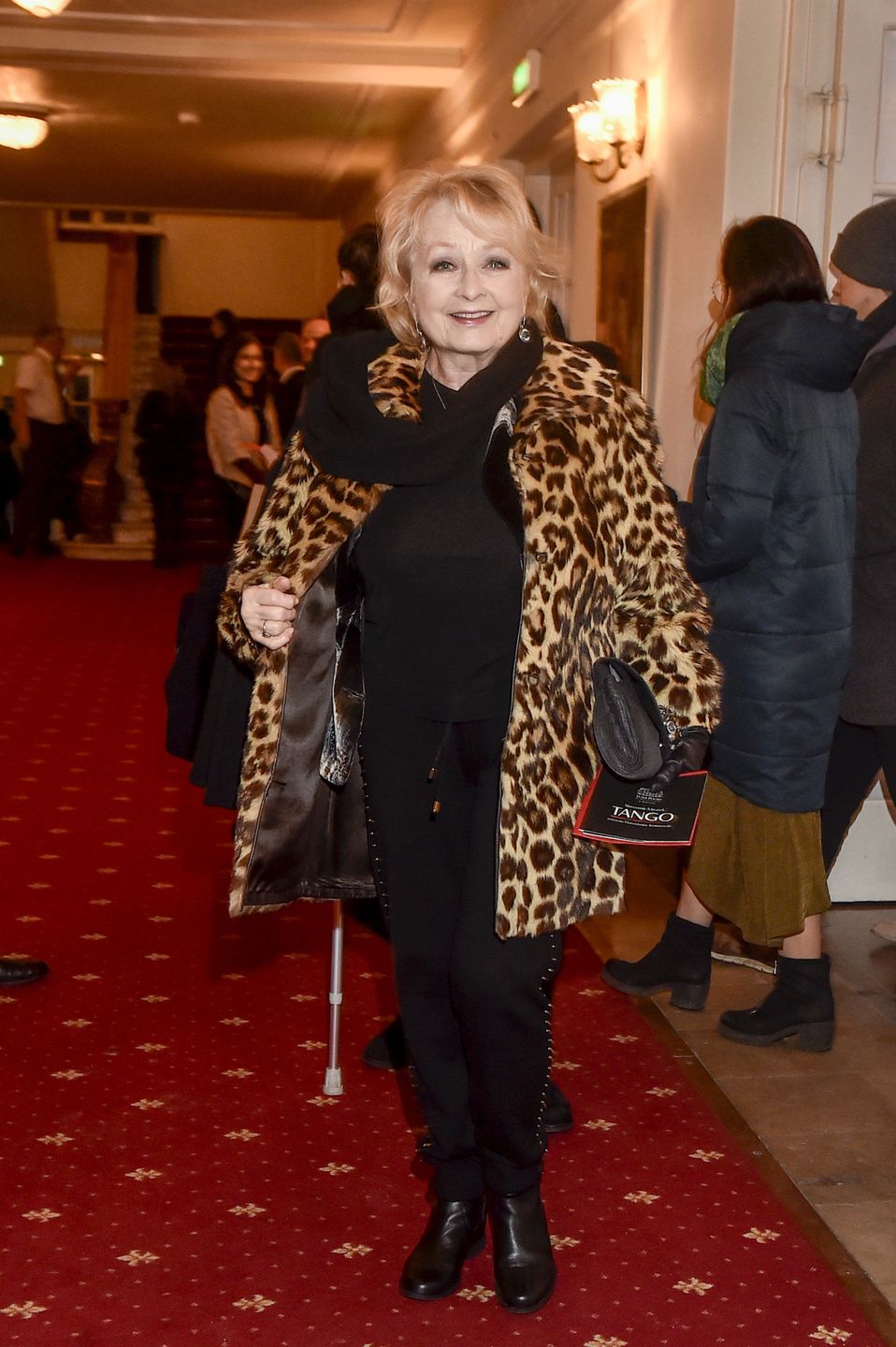 Magdalena Zawadzka w futrze w panterkę 