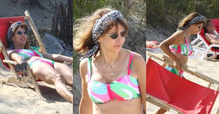 Grażyna Wolszczak żegna lato, wylegując się na plaży. Odziana w bikini 65-latka odsłoniła wielki tatuaż na brzuchu (ZDJĘCIA)