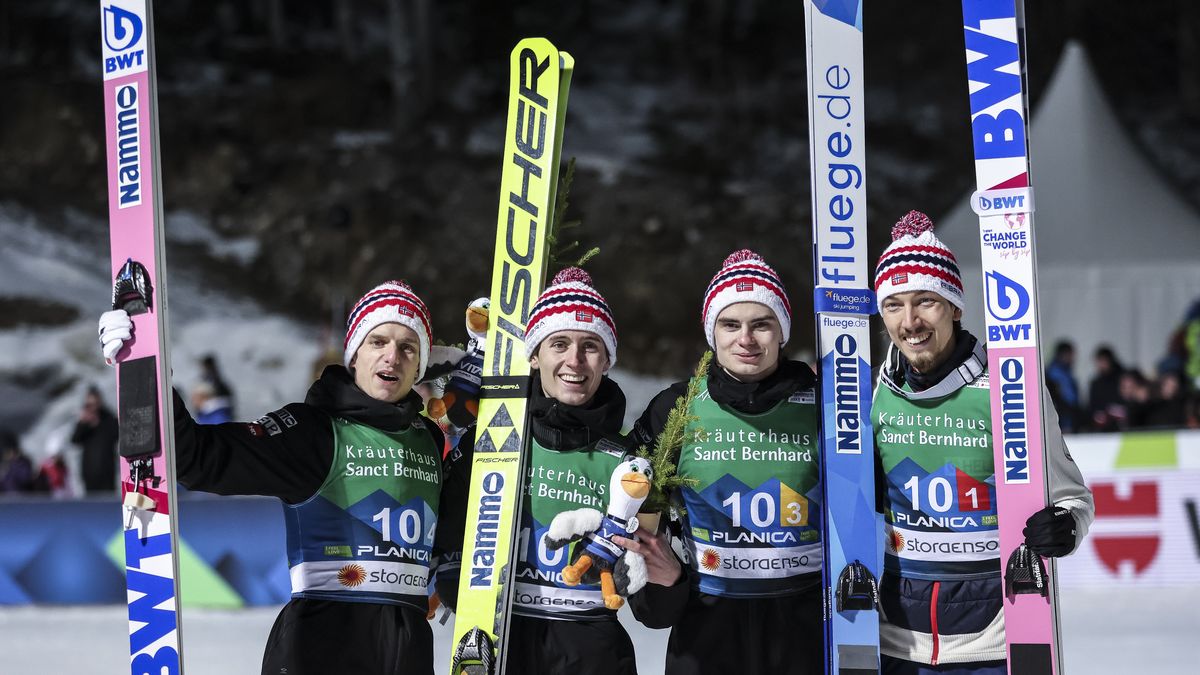 Halvor Egner Granerud, Kristoffer Eriksen Sundal, Marius Lindvik Johann Andre Forfang 