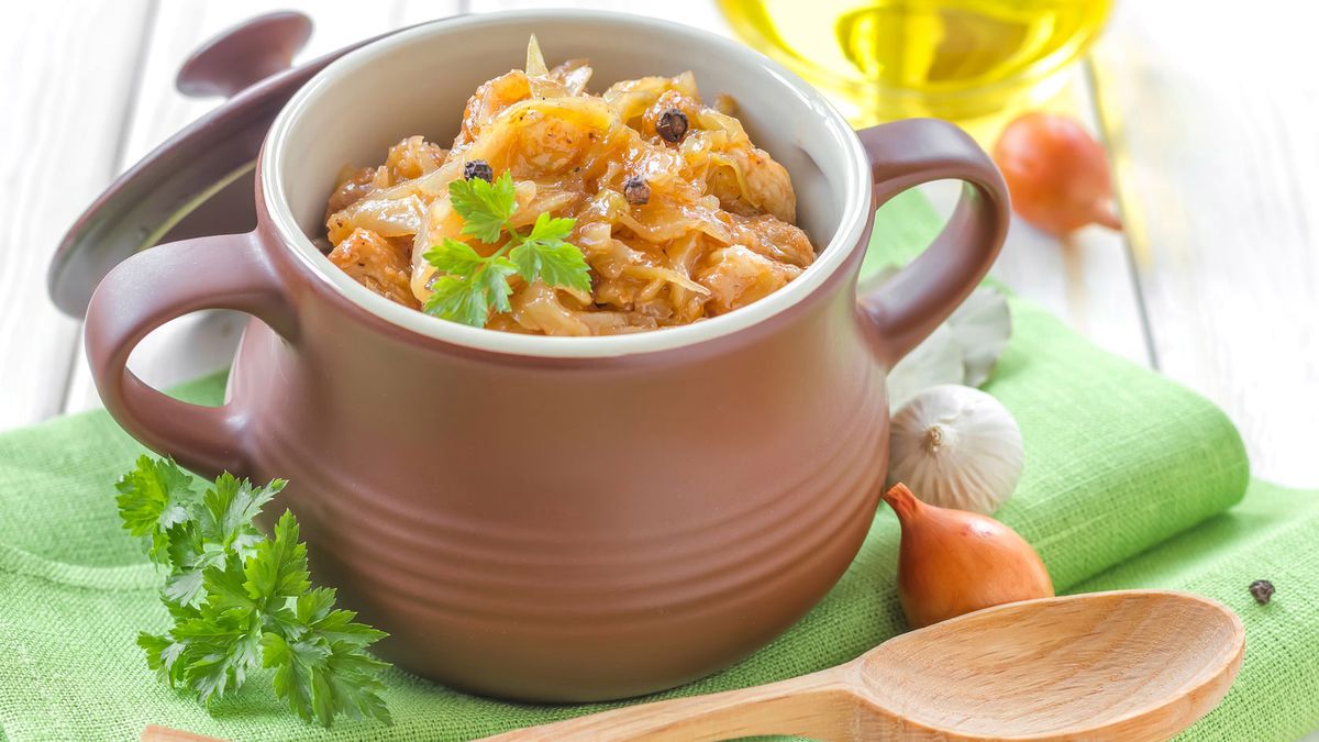 Bigos z pieczarkami