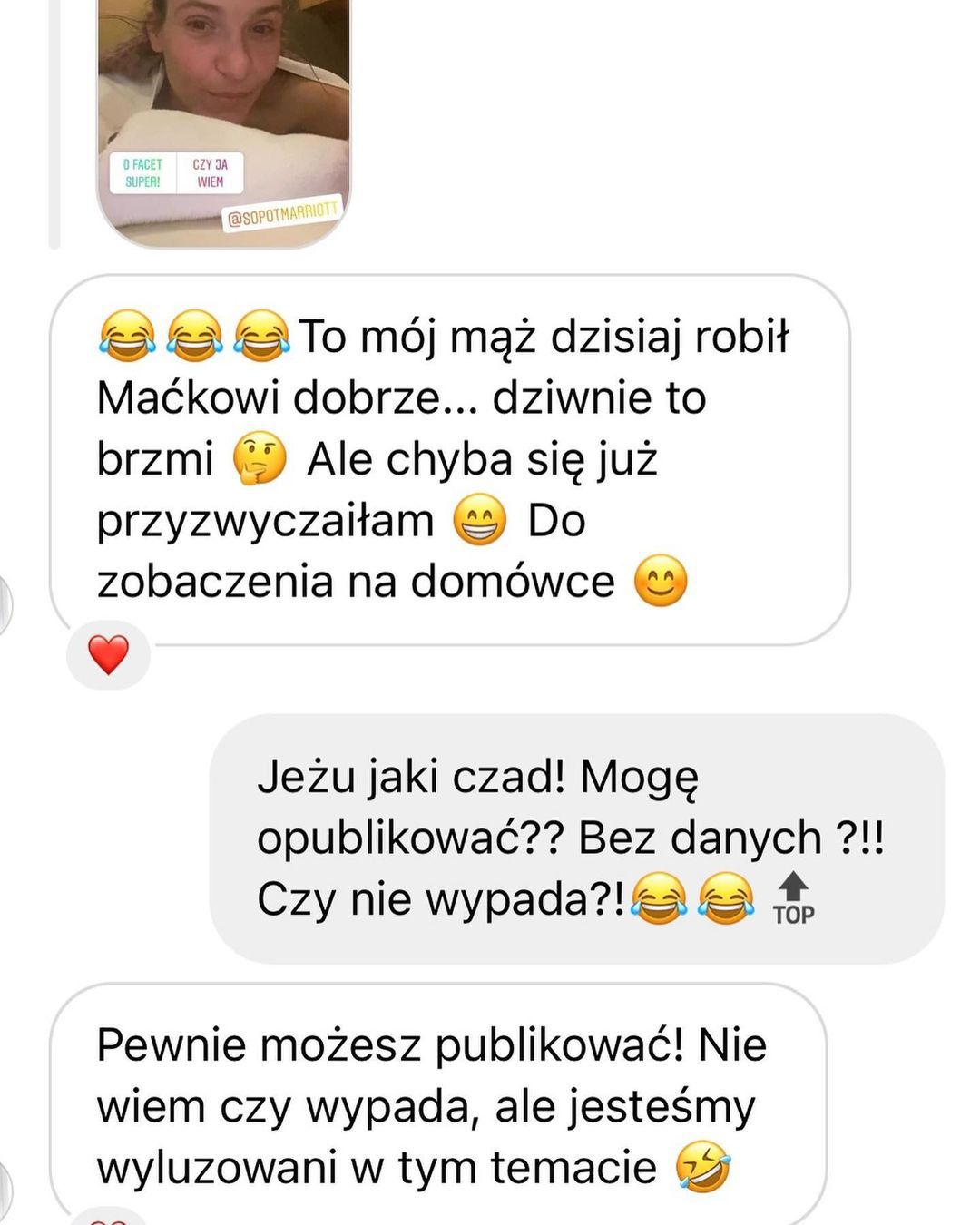 Joanna Koroniewska udostępniła wiadomość od fanki