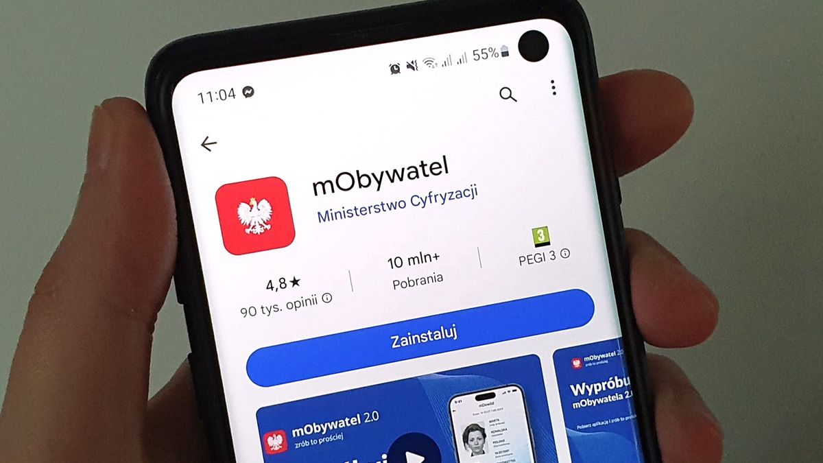 Aplikacja mObywatel w Google Play