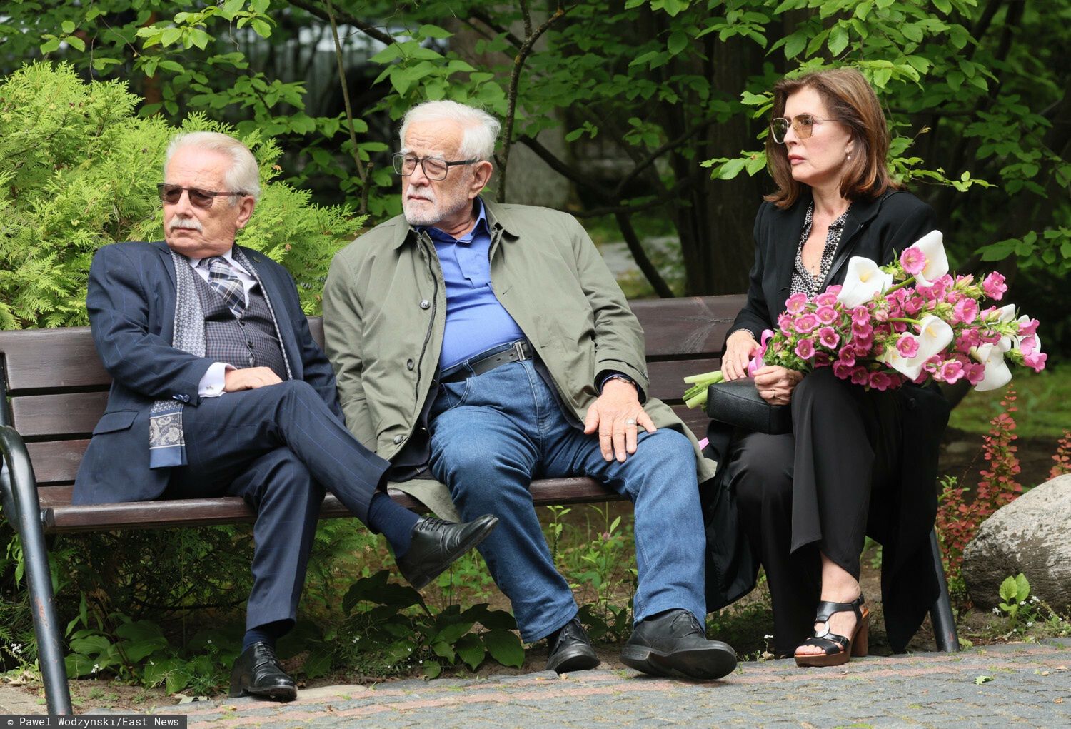 Pogrzeb Ewy Dałkowskiej. Na zdjęciu Jan Pietrzak