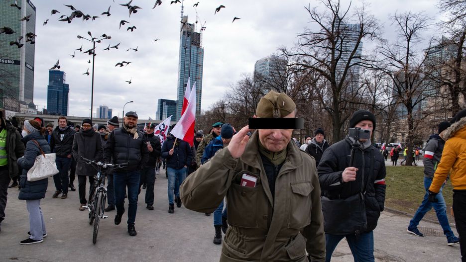 Wojciech O. 20.03.2021 r. Międzynarodowy Marsz o Wolność w Warszawie