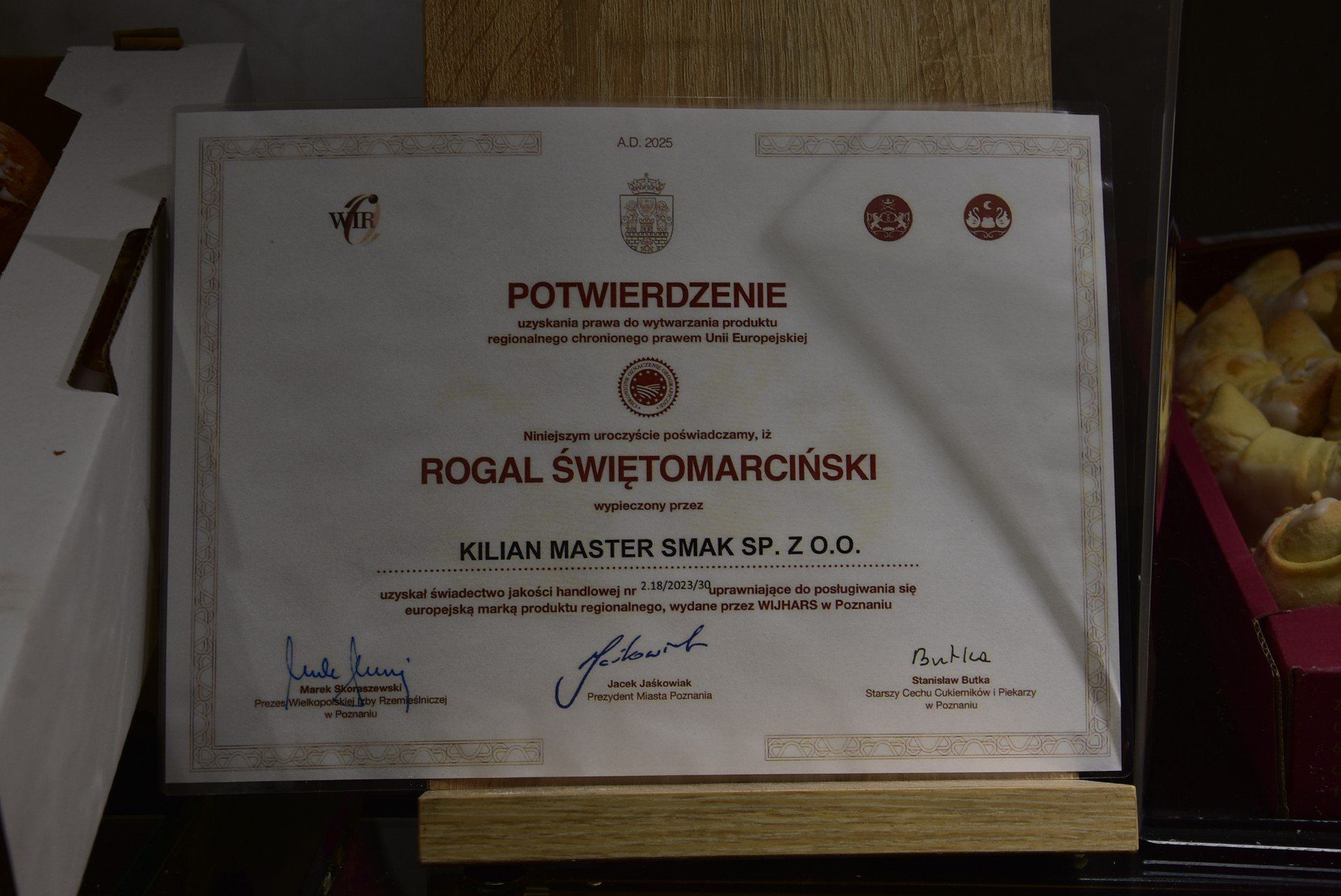 Rogale Świętomarcińskie wypieczone w wągrowieckiej cukierni