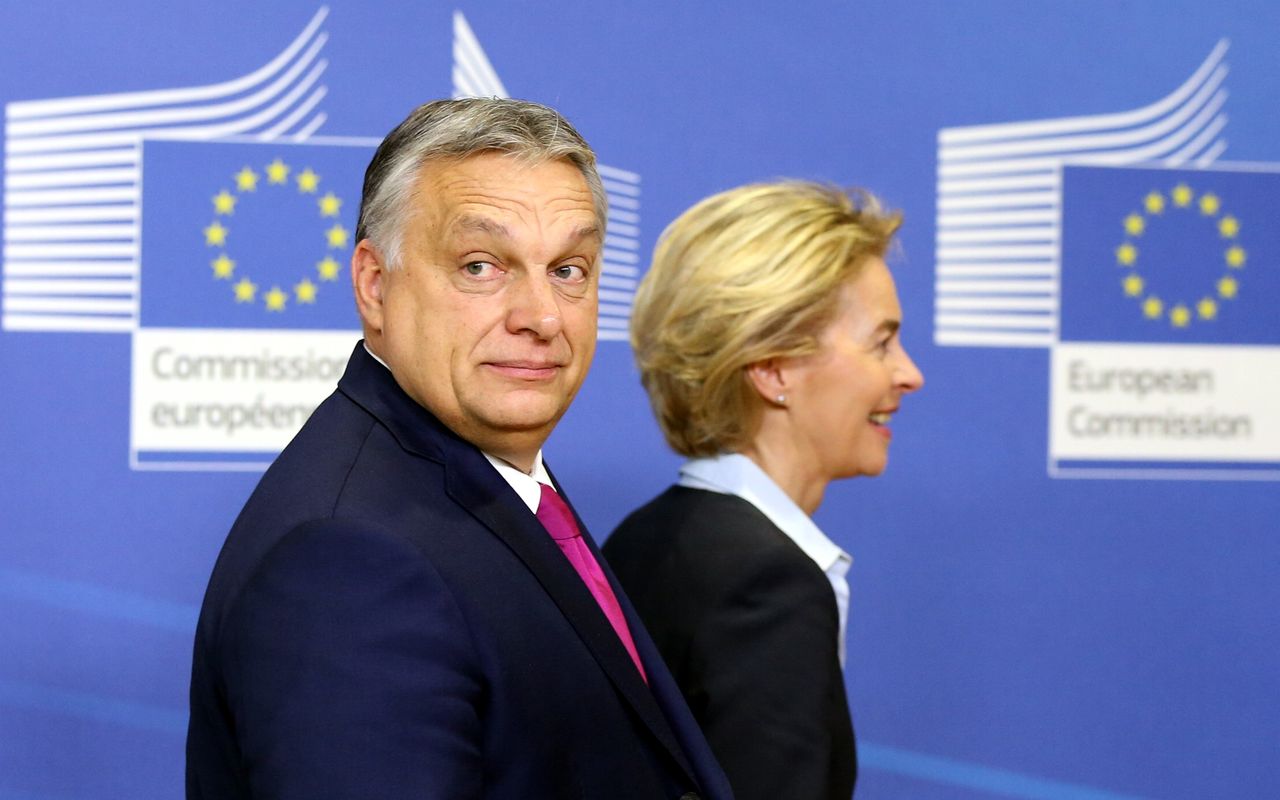 Prime Minister of Hungary Victor Orban (left) and President of the European Commission Ursula von der Leyen