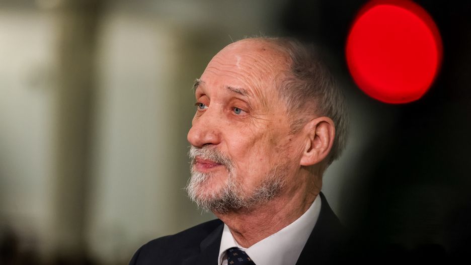 WARSAW, MAZOWIECKIE, POLAND - 2024/01/26: Antoni Macierewicz, former Minister of Defence of Poland talks to the press during the 4th session of Polish Parliament that takes place amid chaos created by legal disagreement with the previous government. The present government assumed power in Poland on December 13, 2023, succeeding the Law and Justice far-right political party, which had held control for eight years. Both factions level accusations of unconstitutional actions against each other, resulting in the coexistence of two de facto legal systems within the country. (Photo by Dominika Zarzycka/SOPA Images/LightRocket via Getty Images)