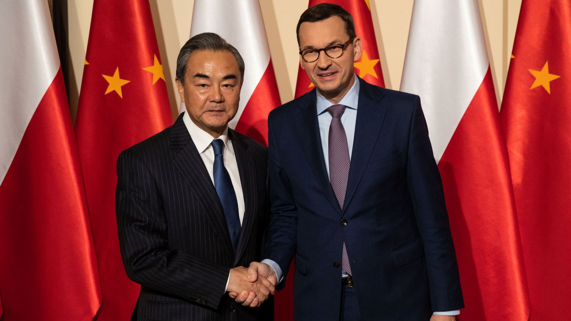 Premier Mateusz Morawiecki i minister spraw zagranicznych Chin